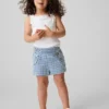 Baby & Peuter-zeemansmotief in gingham-denim korte broek