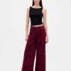 Baggy-Jeans met bloemenprint en middelhoge taille