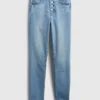 Hoge taille, echte skinny Jeans met geheime, gladmakende zakken