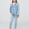 Jeggings voor kinderen met middelhoge taille en trekband
