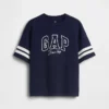 Kinderen: T-shirt van zwaar katoen met oversized logo en naaddetails