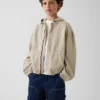 Relaxed denimjack met capuchon voor kinderen