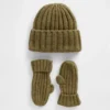Set met CashSoft-geribde muts en wanten voor Baby & Peuter