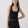 Superzachte modal pyjama-tanktop met kanten rand