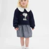 Sweatshirtjurk met ruches aan de kraag voor Baby & Peuter