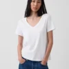 V-hals T-shirt van biologisch katoen (Vintagesoft)