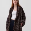 Vest met franjes en sjaalvorm, van katoenmix