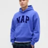 Vintagesoft-hoodie met logo voor volwassenen