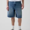 10,5" loszittende denim-carpenter-korte broek