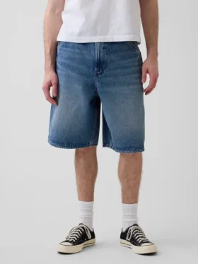 10,5″ loszittende denim-carpenter-korte broek