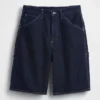 10,5" loszittende denim-carpenter-korte broek