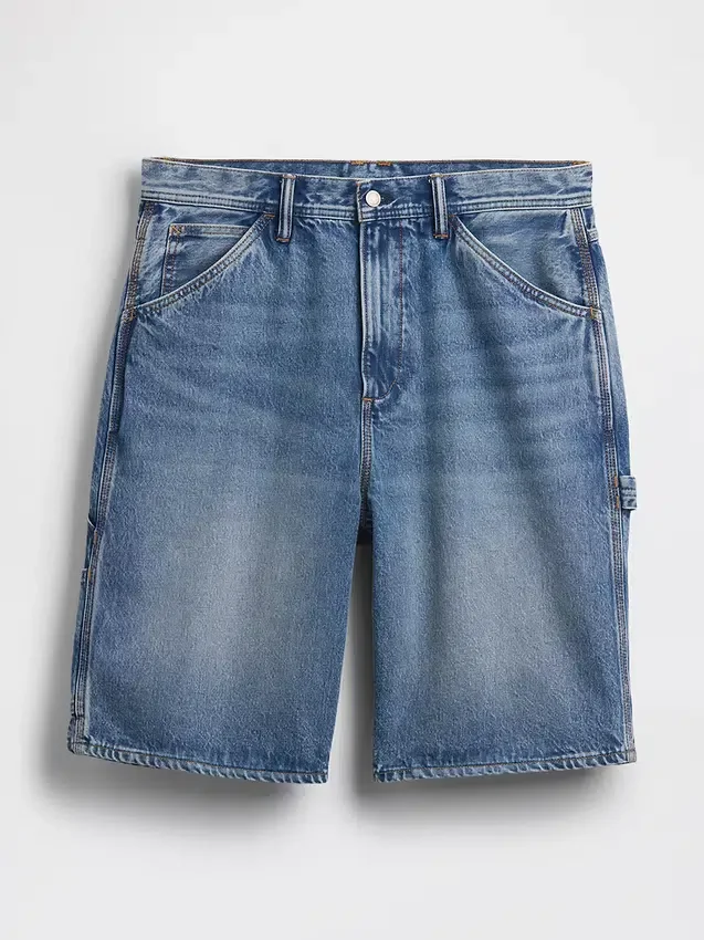 10,5" loszittende denim-carpenter-korte broek