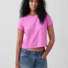 100% katoen, authentiek gekrompen T-shirt