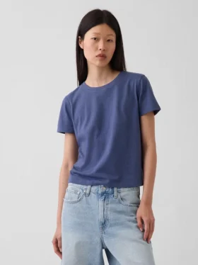100% katoen, authentiek gekrompen T-shirt