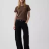 100% katoen, authentiek gekrompen T-shirt