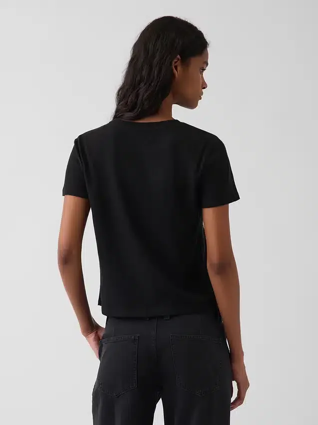 100% katoen, authentiek gekrompen T-shirt