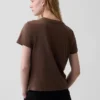 100% katoen, authentiek gekrompen T-shirt