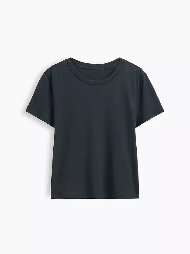 100% katoen, authentiek gekrompen T-shirt
