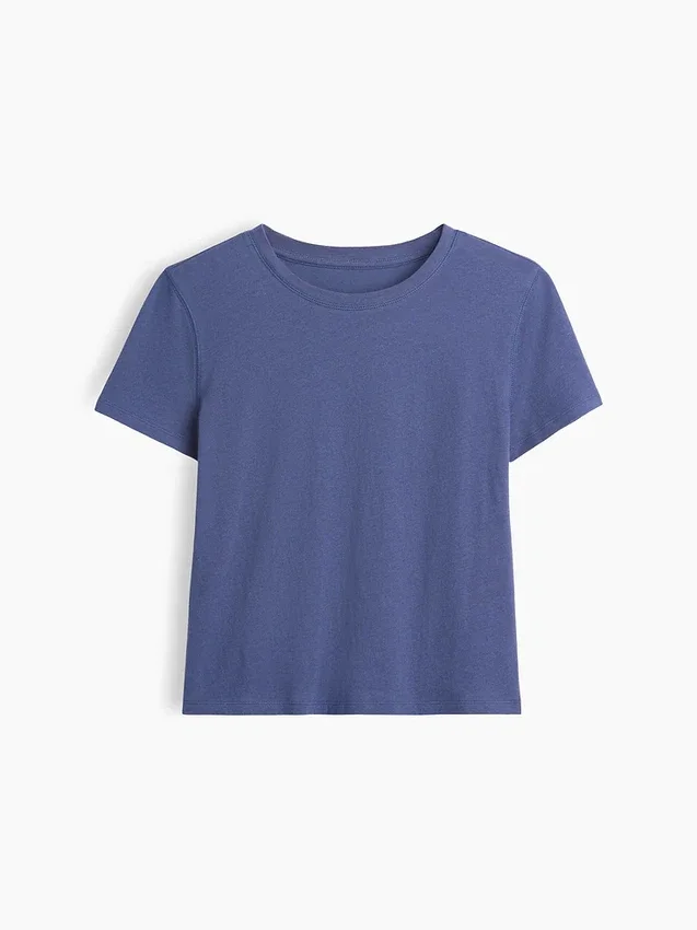 100% katoen, authentiek gekrompen T-shirt