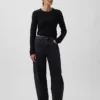 100% katoenen cropped trui met pointelle-patroon