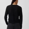 100% katoenen cropped trui met pointelle-patroon
