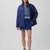 100% katoenen cropped trui met tonvormige mouwen