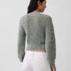 100% katoenen cropped trui met tonvormige mouwen