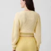100% katoenen cropped trui met tonvormige mouwen