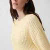 100% katoenen cropped trui met tonvormige mouwen