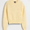 100% katoenen cropped trui met tonvormige mouwen