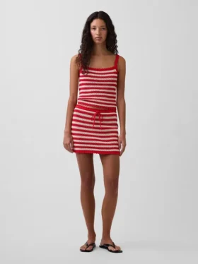 100% katoenen gehaakte, gemakkelijk aan te trekken mini-skort