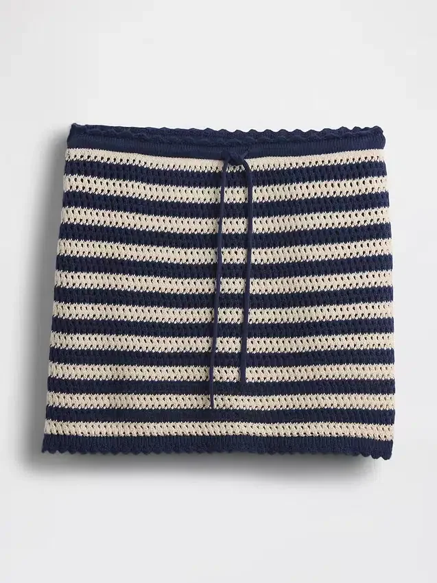 100% katoenen gehaakte, gemakkelijk aan te trekken mini-skort