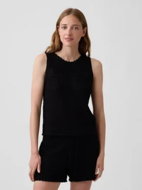 100% katoenen gehaakte tanktop