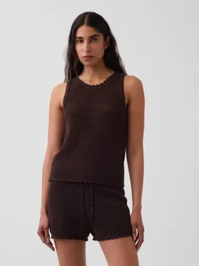 100% katoenen gehaakte tanktop