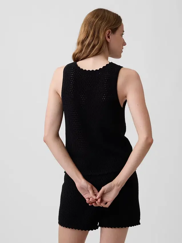 100% katoenen gehaakte tanktop