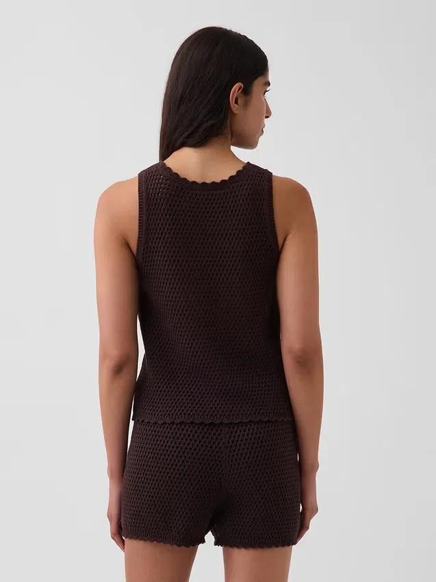 100% katoenen gehaakte tanktop