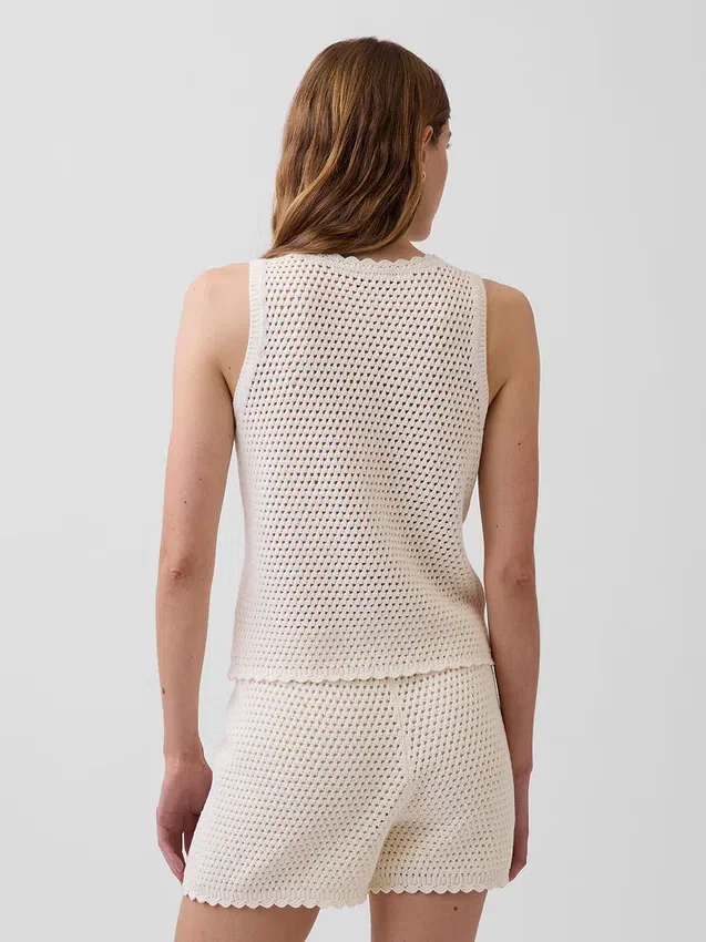 100% katoenen gehaakte tanktop
