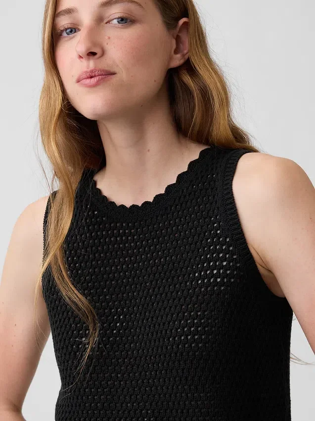 100% katoenen gehaakte tanktop
