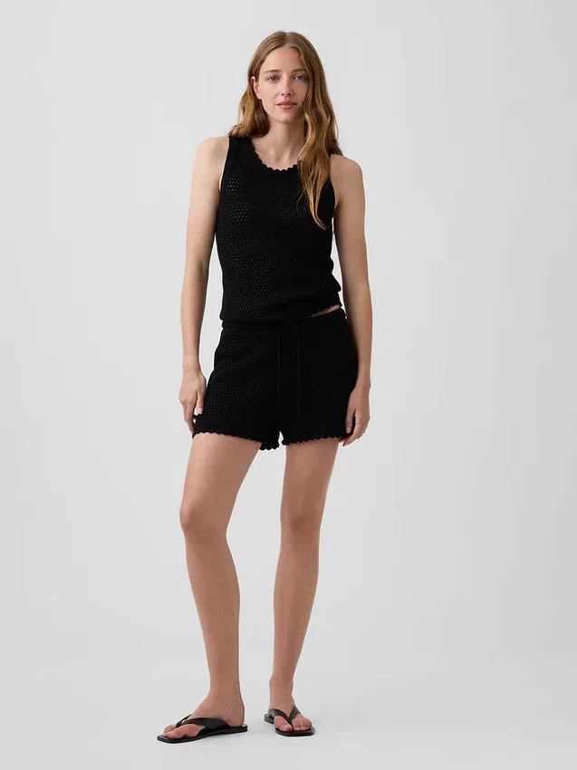 100% katoenen gehaakte tanktop