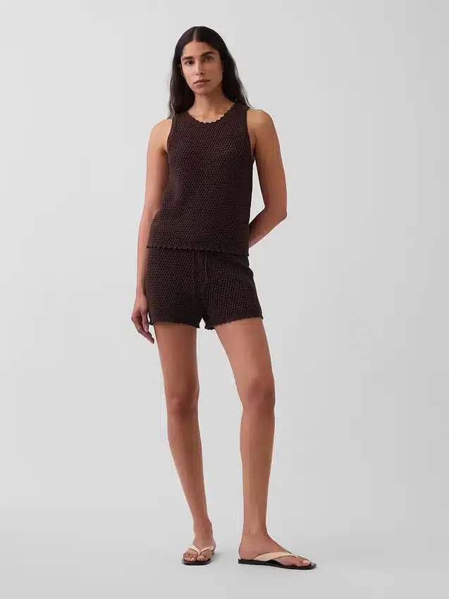 100% katoenen gehaakte tanktop
