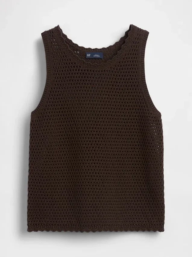 100% katoenen gehaakte tanktop