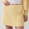 100% katoenen minirok met kabelpatroon