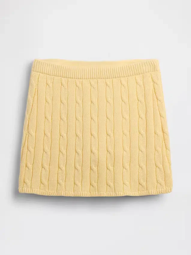 100% katoenen minirok met kabelpatroon