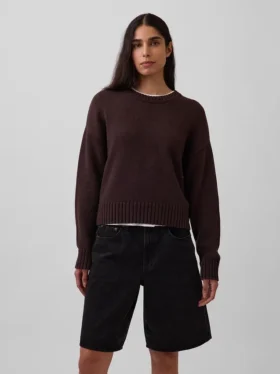 100% katoenen oversized cropped trui