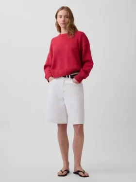 100% katoenen oversized cropped trui
