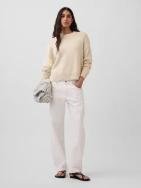 100% katoenen oversized cropped trui