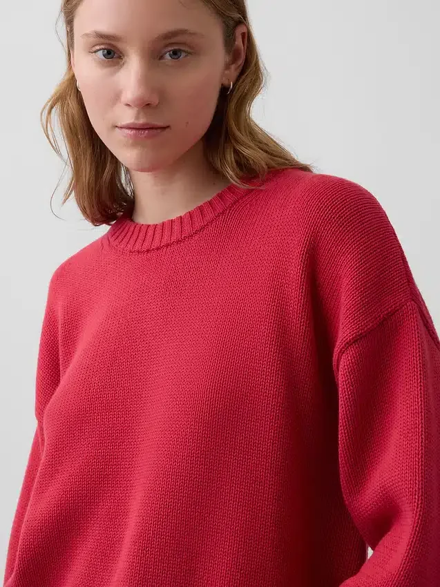 100% katoenen oversized cropped trui