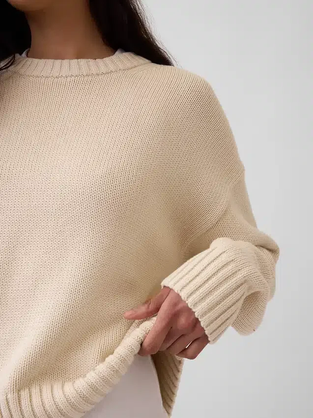 100% katoenen oversized cropped trui