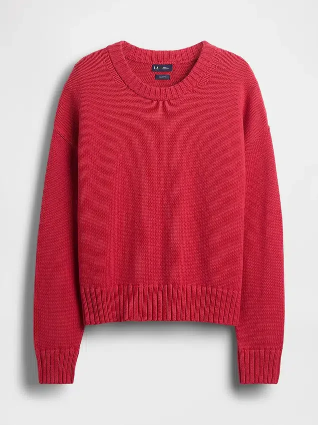 100% katoenen oversized cropped trui