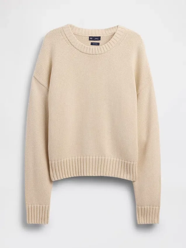 100% katoenen oversized cropped trui